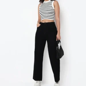 Straight Fit High Rise Jeans
